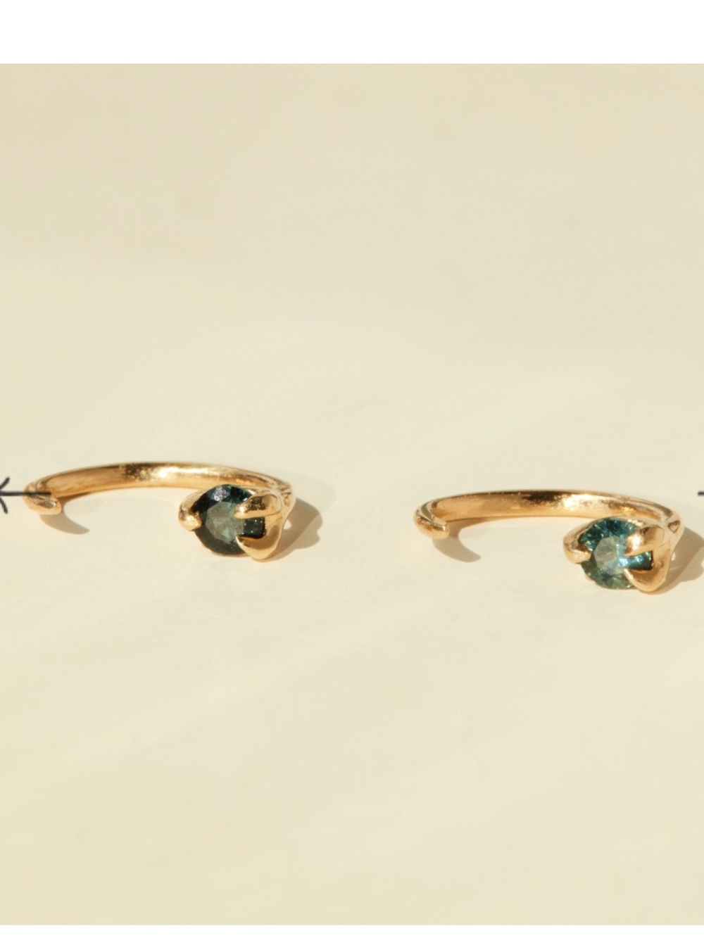Catbird Nectar Huggie Hoop Earring 14K with Natural Sapphires